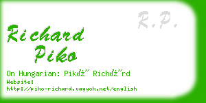 richard piko business card